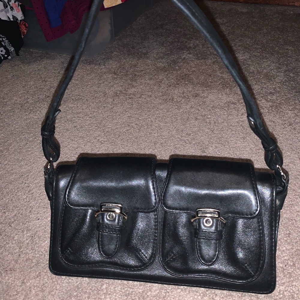 Cole Haan black leather shoulder bag